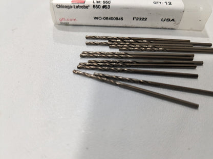 ptd 12pc Jobber Length Drill Bit: #53 cobalt 5997745