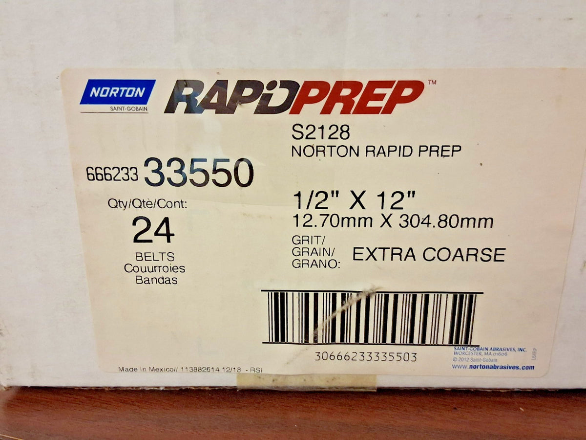 Norton Abrasives Surface Conditioning Belts QTY24 1/2" W 12" L 66623333550