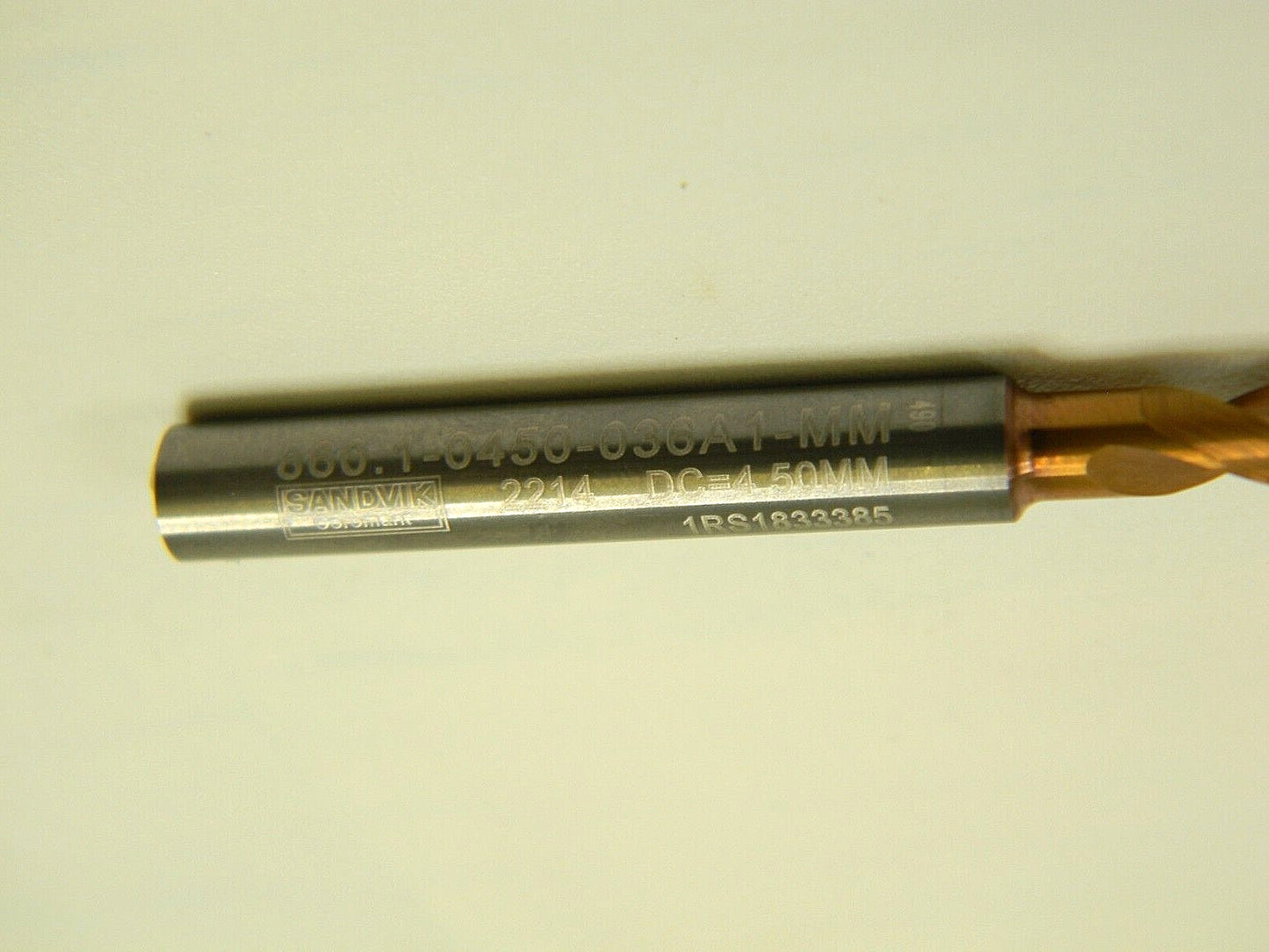 SANDVIK COROMANT Carbide Jobber Length Drill Bit 860.1-0450-036A1-MM2214 6422965