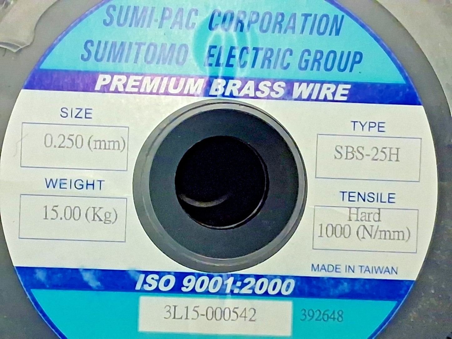 Single Source Technologies Brass Electrical Discharge Machining Wire SBS25H330