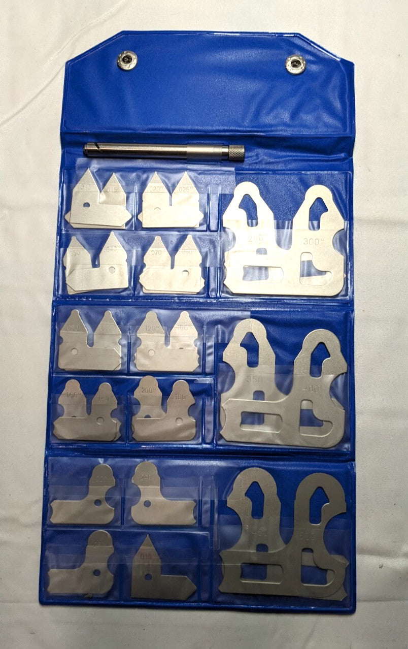 Radius Gage 26pc Set with Case  Steel  0.01 - 0.5" Radius  615-4126