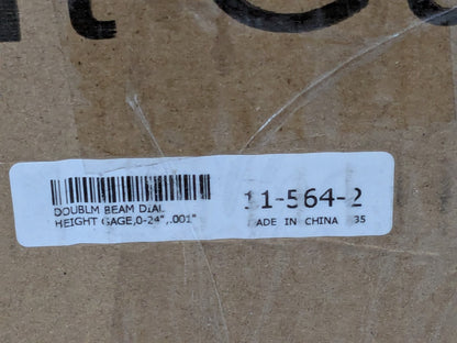 SPI Double Beam Dial Height Gage 24" w/Cert 11-564-2 PARTS/REPAIR
