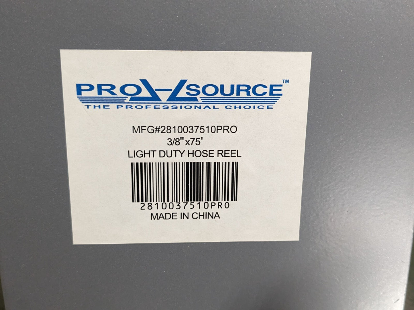 Pro Source 75 Ft Spring Retractable Hose Reel 3/8 In Fitting 300 PSI Max.