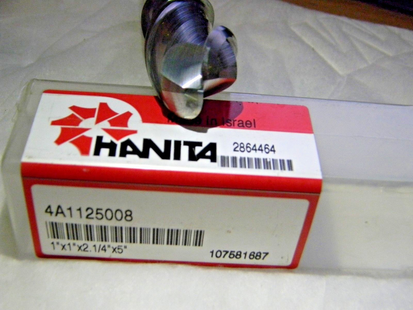 Hanita 1" x 1" x 2-1/4" x 5" 2 Flute Ball Nose Carbide End Mill  4A1125008