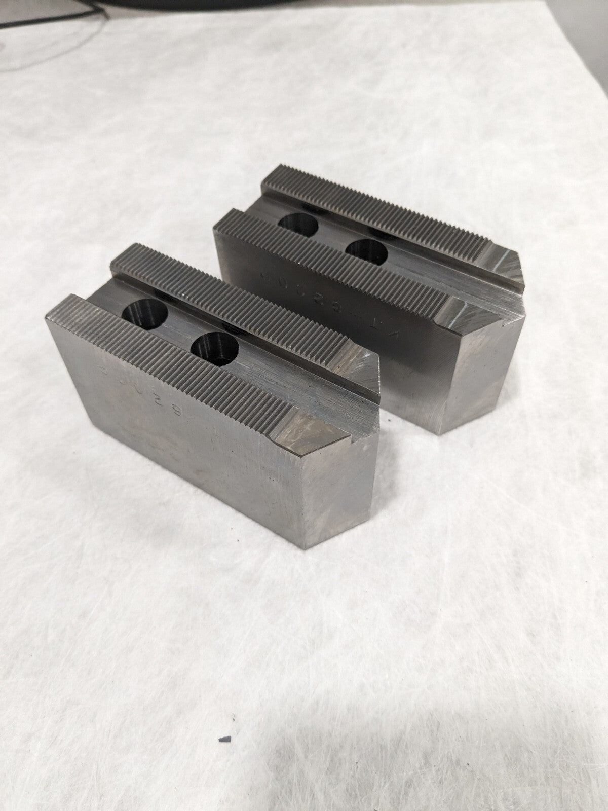 Soft Jaws, Steel Pointed 1.5MM X 60° Serrations, 8" Chuck, Set of 2 KT-8200