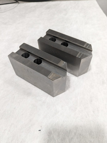 Soft Jaws, Steel Pointed 1.5MM X 60° Serrations, 8" Chuck, Set of 2 KT-8200