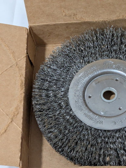 Weiler Wheel Brush: 6" Wheel Dia, 3/4" Face Width, 6000 RPM 98535