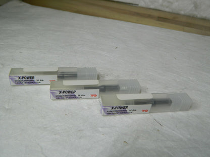 YG-1 EM966 X-Power Reg Length End Mill 1/8 x 1/4 x 3/16 x 2-1/4 Qty 3 93562