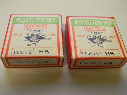 DTC 1" HSS Adjustable Round Split Dies, Qty 2  BSF10