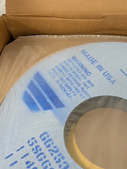 Norton Surface Grinding Wheel: 14" Dia, 1-1/2" Thick, 5" Arbor, 60G 66253302160