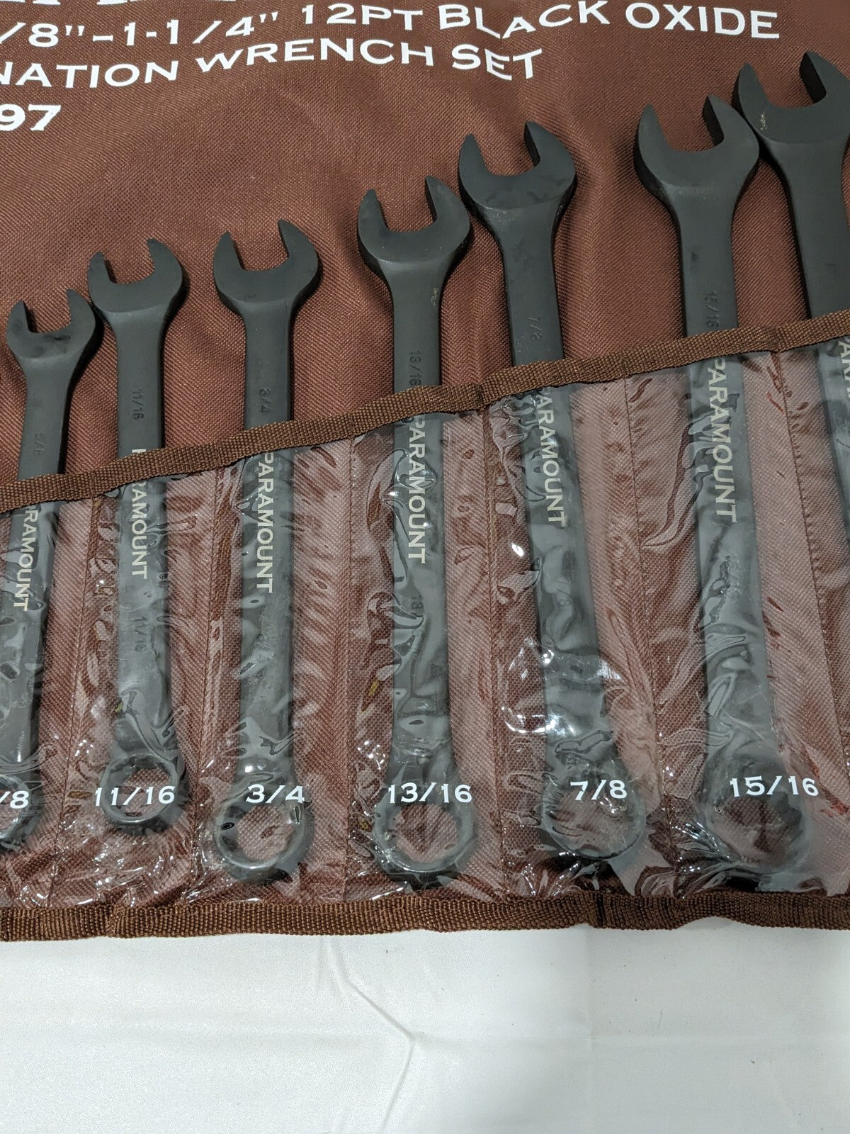 PARAMOUNT Combination Wrench Set: 14 Pc, 3/8 in - 1-1/4" 022-14SSET