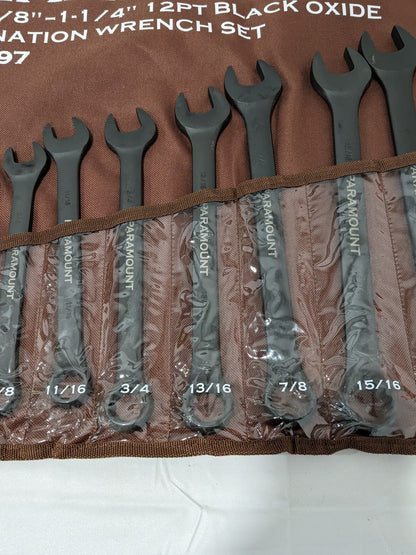PARAMOUNT Combination Wrench Set: 14 Pc, 3/8 in - 1-1/4" 022-14SSET