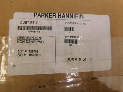 Parker Vinyl Tube 7/8" ID x 1-1/8" OD 1/8" Wall Thickness 50&apos