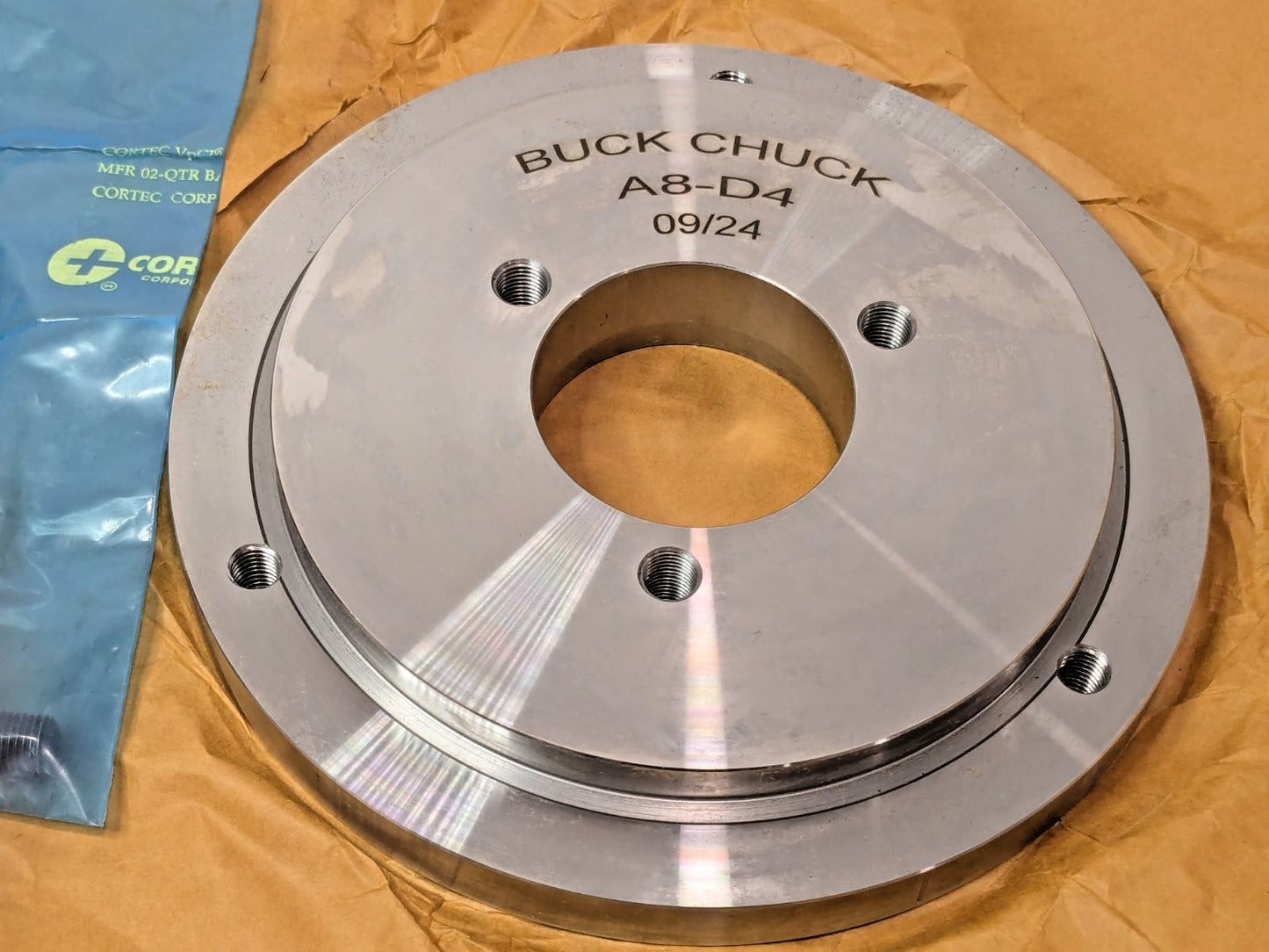 Buckchuck Lathe Chuck Adapter Back Plate for 8" Self-Centering Chuck D1-4 A8-D4
