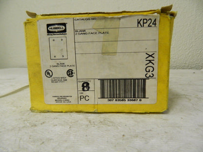 Hubbell Wiring Device Kellems Square Raceway Plate 8 Pack #KP24