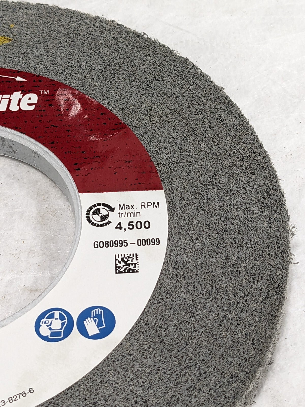 3M Deburring Wheel: 8" Dia, 1/2" Face Width, 3" Hole, Density 8 7000000732