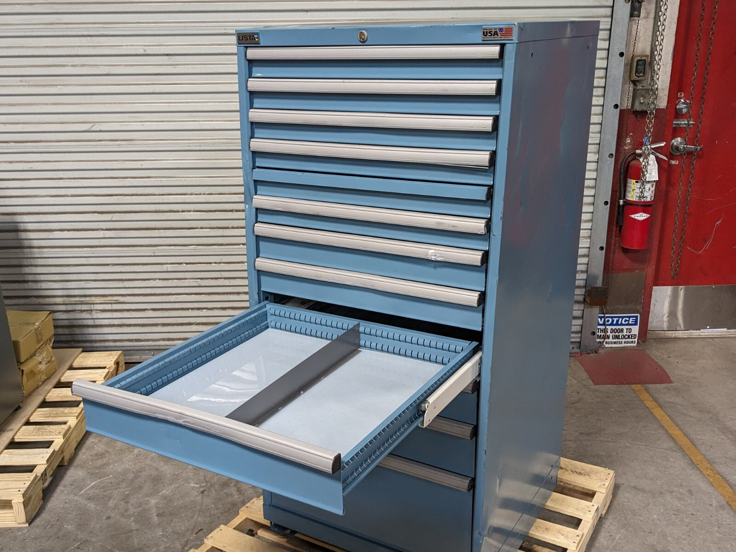 Lista 12 Drawer Modular Storage Cabinet 59 x 28 x 28 Steel Blue SCRATCH N DENT