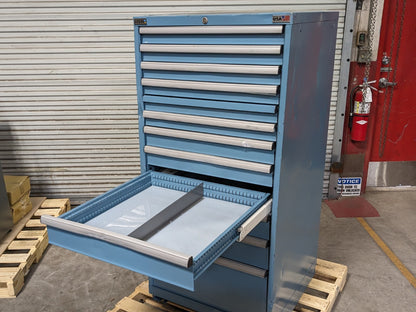 Lista 12 Drawer Modular Storage Cabinet 59 x 28 x 28 Steel Blue SCRATCH N DENT