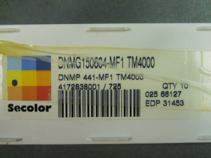 Seco DNMP441 MF1 Grade TM4000 Carbide Turning Inserts  QTY 10 31453