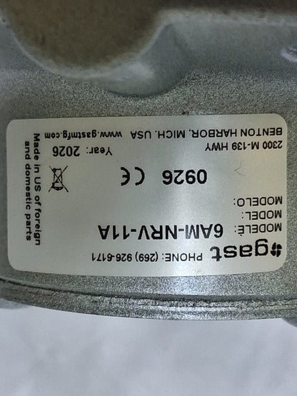 Gast Air Actuated Reversible Motor 4HP 6AM-NRV-11A
