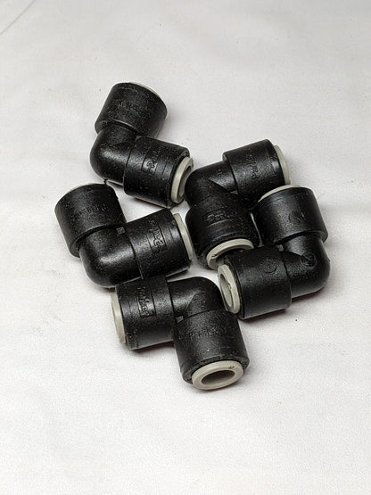 PARKER Push-to-Connect Fitting Bulkhead Union, 3/8 x 3/8" OD Qty 5 PPB6BU6-MG