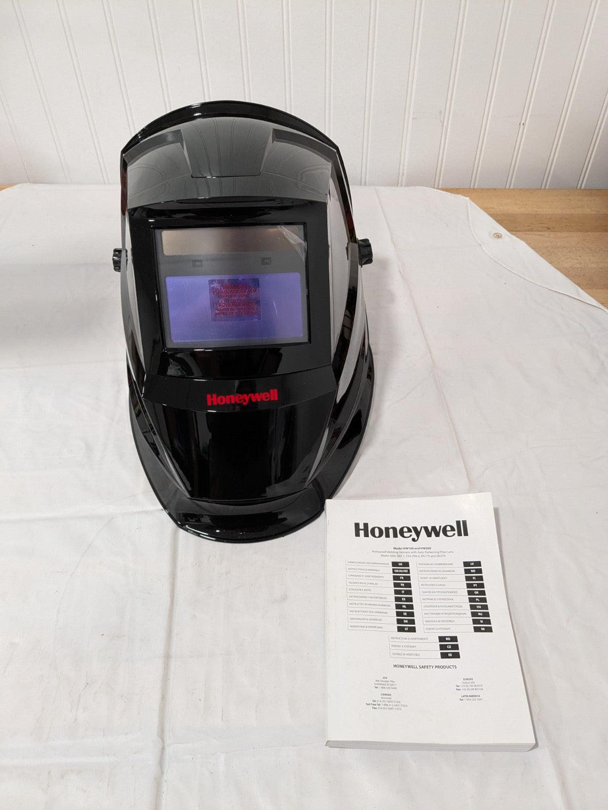 Honeywell Welding Helmet: Black, Nylon, Shade 9 to 13 HW200