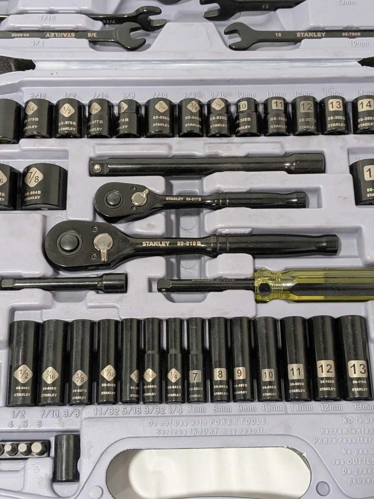 Stanley Socket Set: Deep Standard, 99 Pc, 1/4, 3/8" Drive 92-839