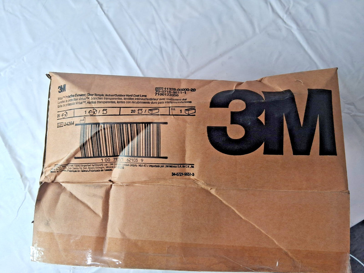 3M Scratch-Resistant Safety Glasses Polycarbonate Clear Lenses QTY10 7100123356