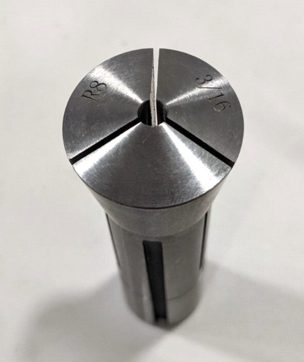 R8 Round Collet  3/16"  7/16-20 Drawbar Thread  Steel  231-4712
