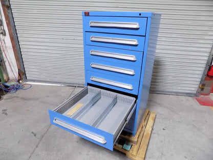 Lyon Modular Storage Cabinet 8 Drawer 59 x 30 x 28 Steel Blue DAMAGED