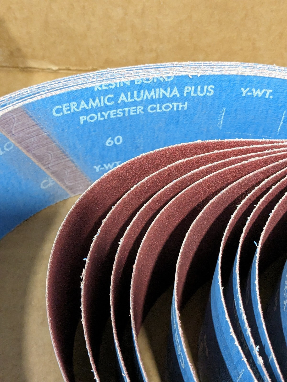 NORTON Abrasive Belt: 4" Wide, 36" OAL, 60 Grit Qty 10 78072728827