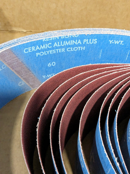 NORTON Abrasive Belt: 4" Wide, 36" OAL, 60 Grit Qty 10 78072728827