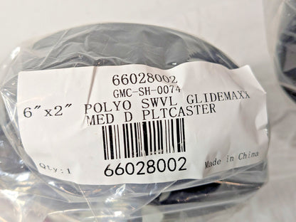 Swivel Top Plate Casters Polyolefin 6" X 2" X 7-1/2" 800 Lb Cap Q