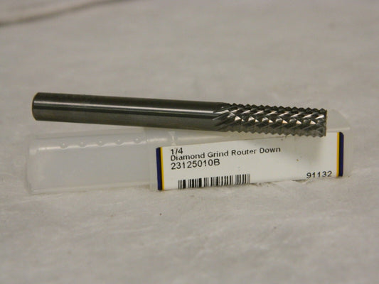 M.A. Ford  Solid Carbide Diamond Grind Router Down 1/4" Diam 3/4" LOC 23125010B