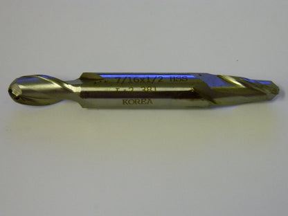 Interstate Spiral Flute End Mill 7/16" x 13/16" x 3-3/4" 2FL HSS  QTY 2 10922140