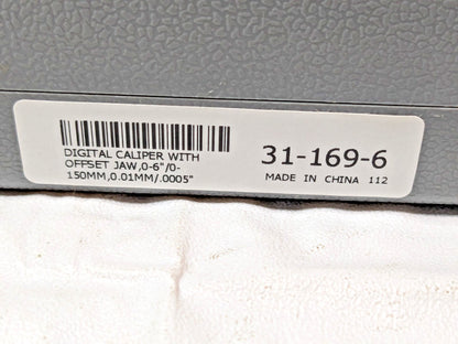 SPI Digital Caliper w/Offset Jaw 0-6"/0-150MM 31-169-6