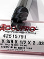 Accupro Corner Radius End Mill: 3/8" Dia, 1/2" LOC Centercutting Series HS