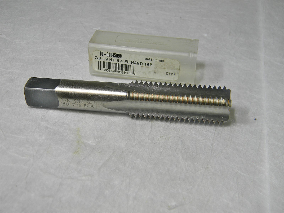 Pro-Grade HSS Straight Flute STD Tap 7/8"-9 UNC 4Fl RH 4-11/16" OAL 64