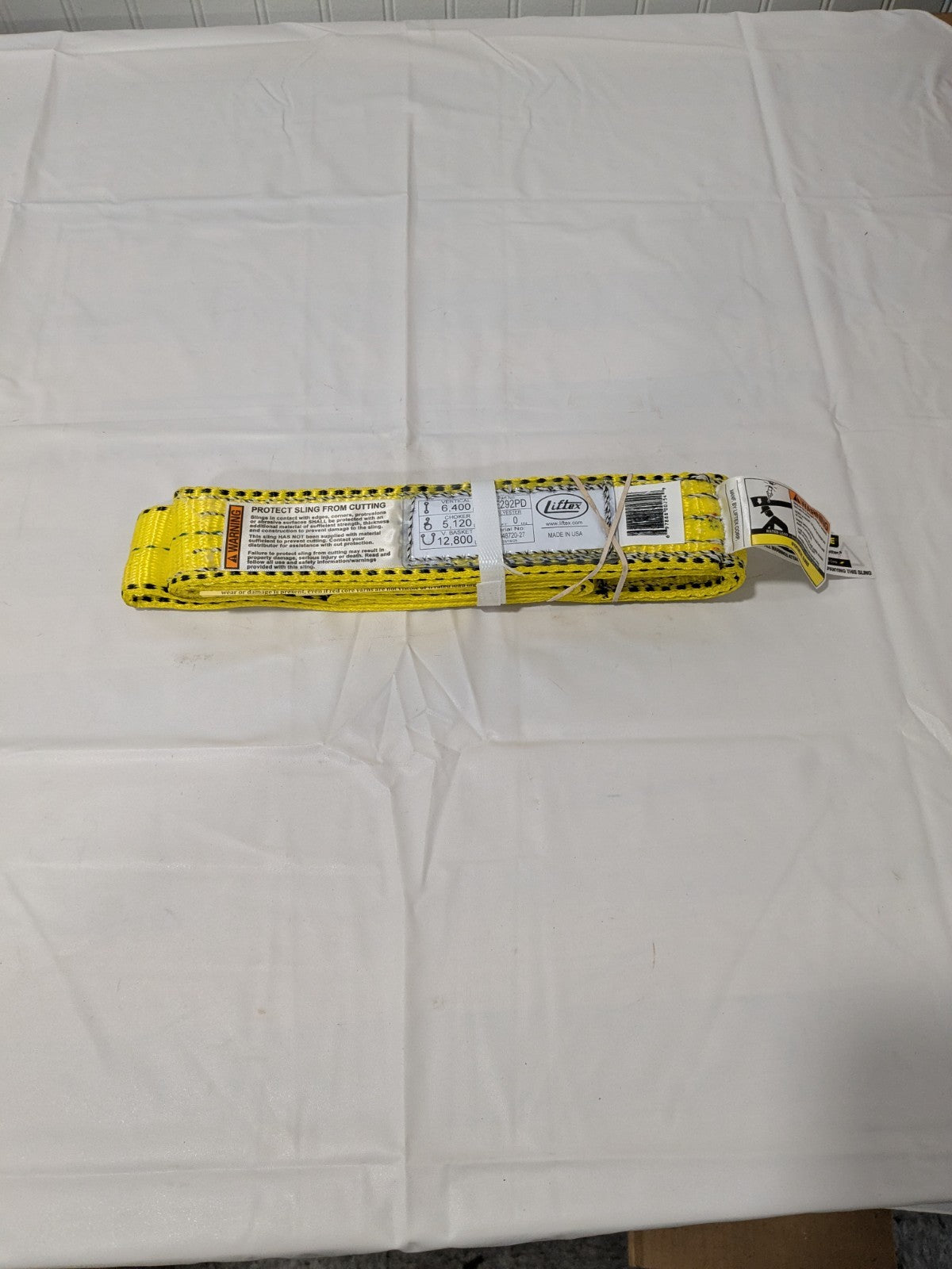 LIFTEX Flat Eye & Eye, Type 3 Web Sling: 3' Long, 2" Wide EE292X3PD