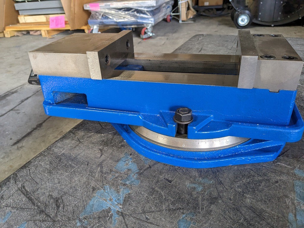 Unbranded Machine Vise: 6" Jaw Width Horizontal Swivel Base
