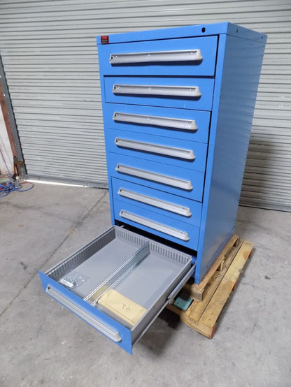 Lyon Modular Storage Cabinet 8 Drawer 59 x 30 x 28 Steel Blue DAMAGED