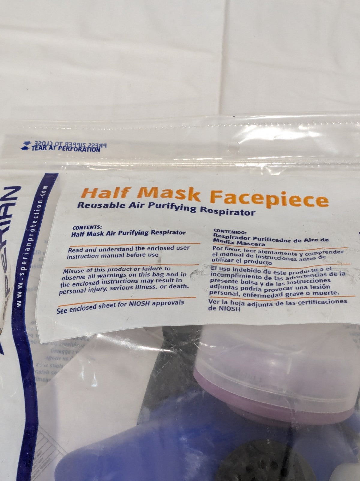 Sperian Half Facepiece Blue 1H - Size Large B230050