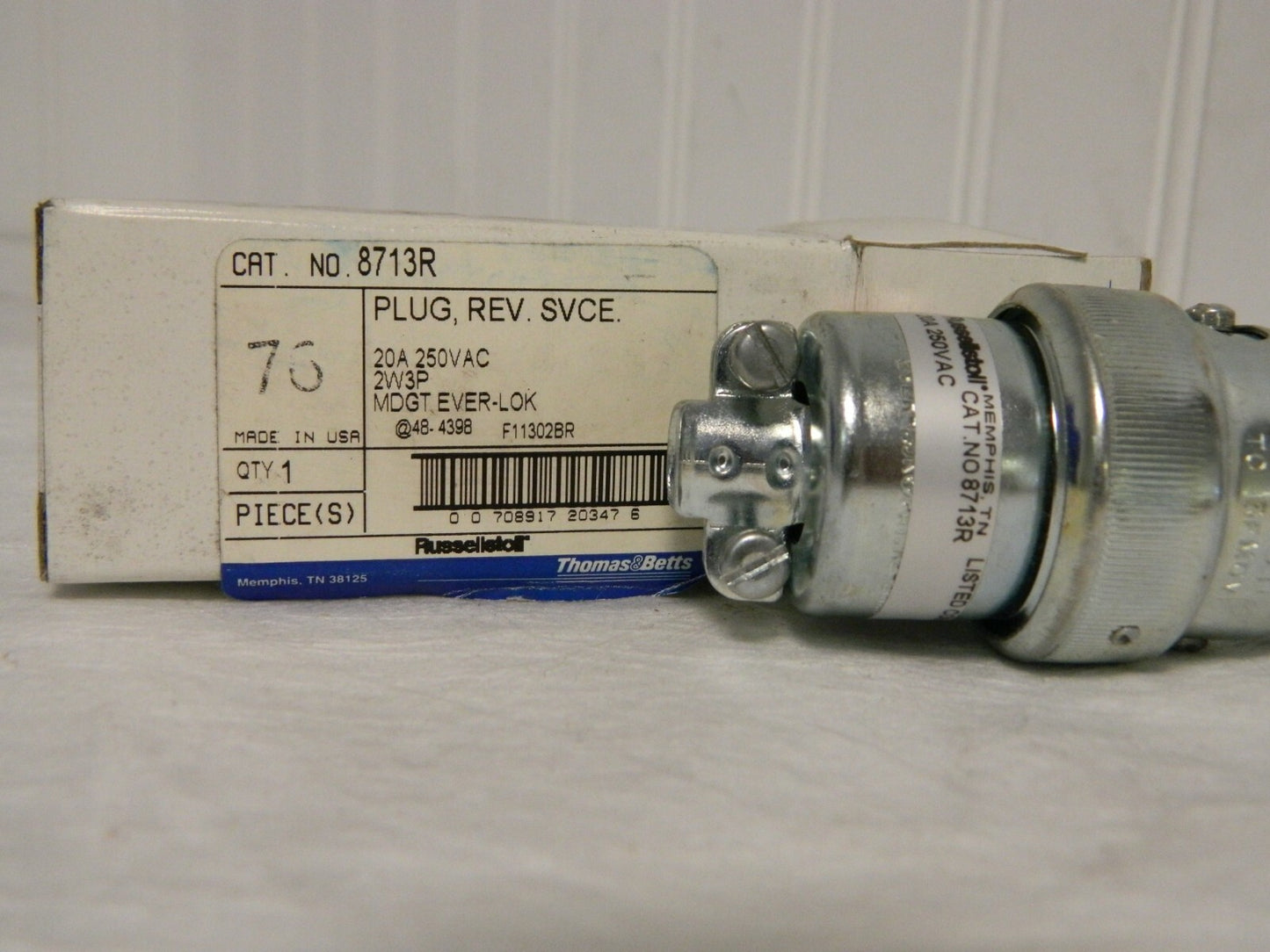 Thomas &amp; Betts Ever-Lok Midget Reverse Service Clamp Type Female Plug 8713R