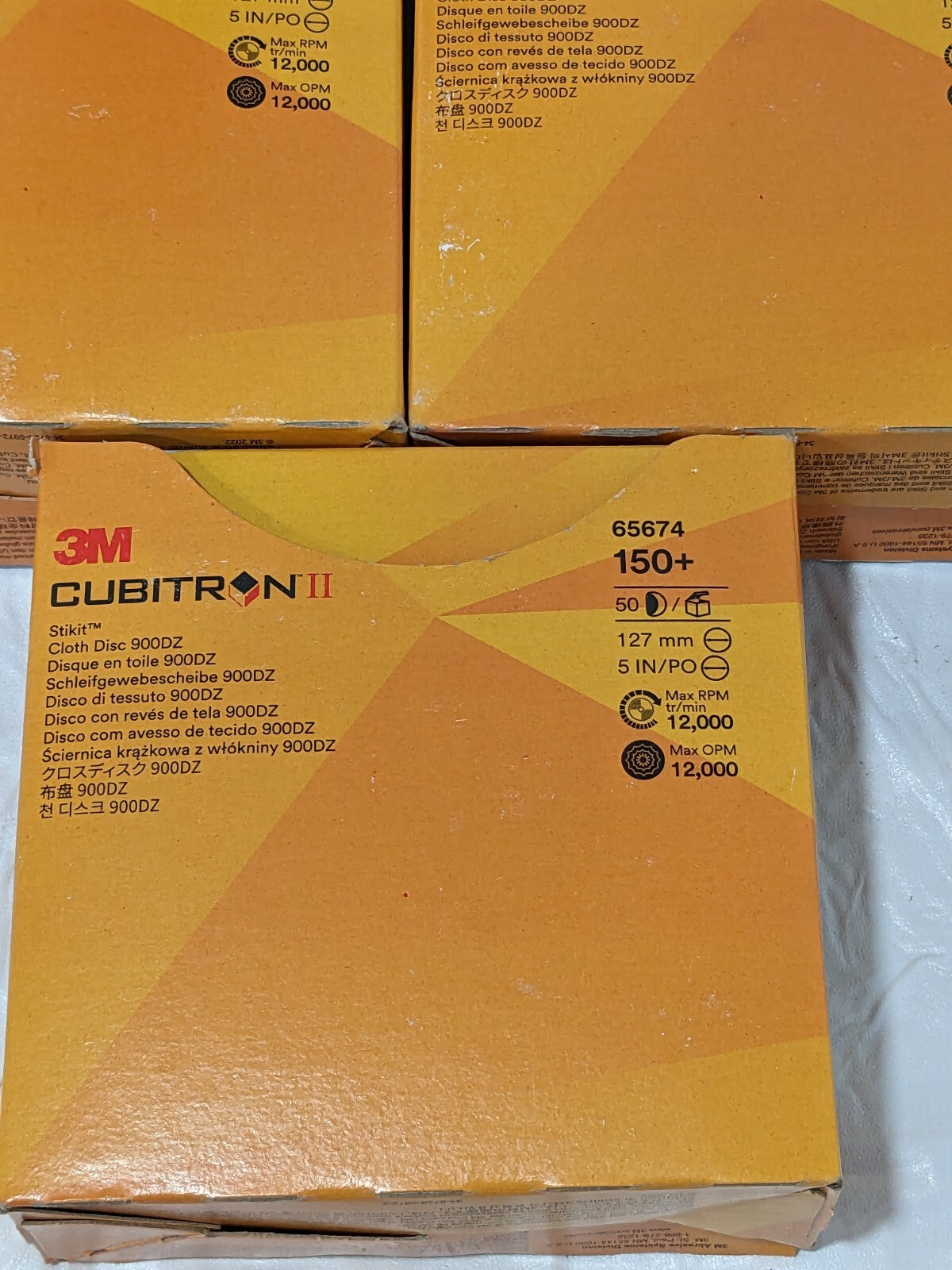 3M Cubitron II PSA Disc: 5" Disc Dia, 150 Grit, Ceramic Qty 250 7100284514