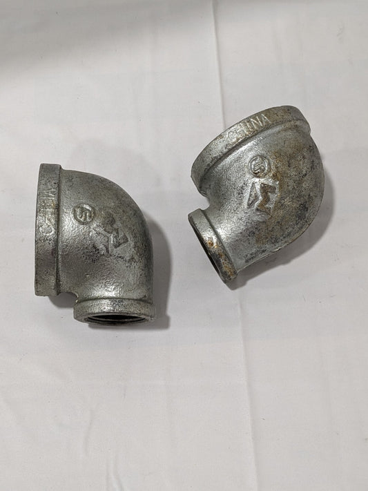 B&K MUELLER Malleable Iron Pipe 90 ° Reducing Elbow 2 x 1" Fitting Qty 2 510-185