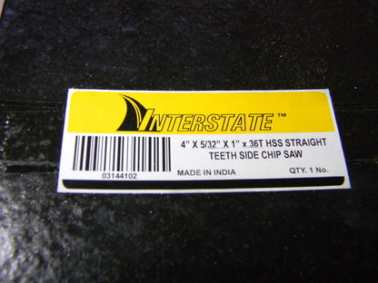 Interstate  4" X 5/32" X 1" 36Teeth HSS Straight Teeth Side Chip Saw 03144102