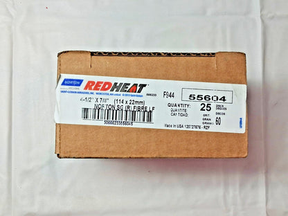 Norton Ceramic Alumina Fiber Discs 4-1/2 DIA 7/8 Arbor 60Grit QTY 25 66623355604