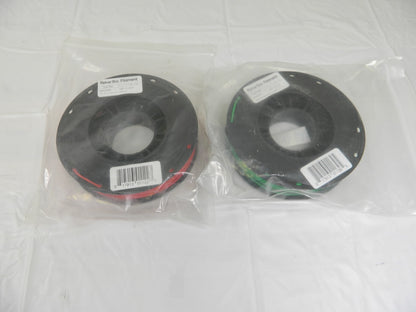 MakerBot 3D Printing Filament ABS True Green &amp; Red Spools 1.75mm 0.5 kg Each
