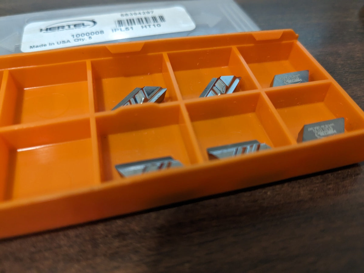 hertel Profiling Insert 6pk IP51 HC225, Solid Carbide 1000008