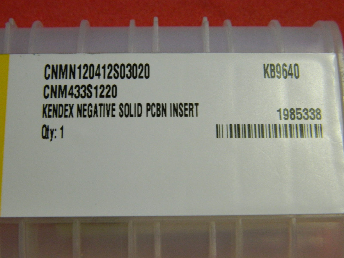Kennametal Cnm433s1220 Kb9640 1985338 Kendex Turning Insert Qty. 1
